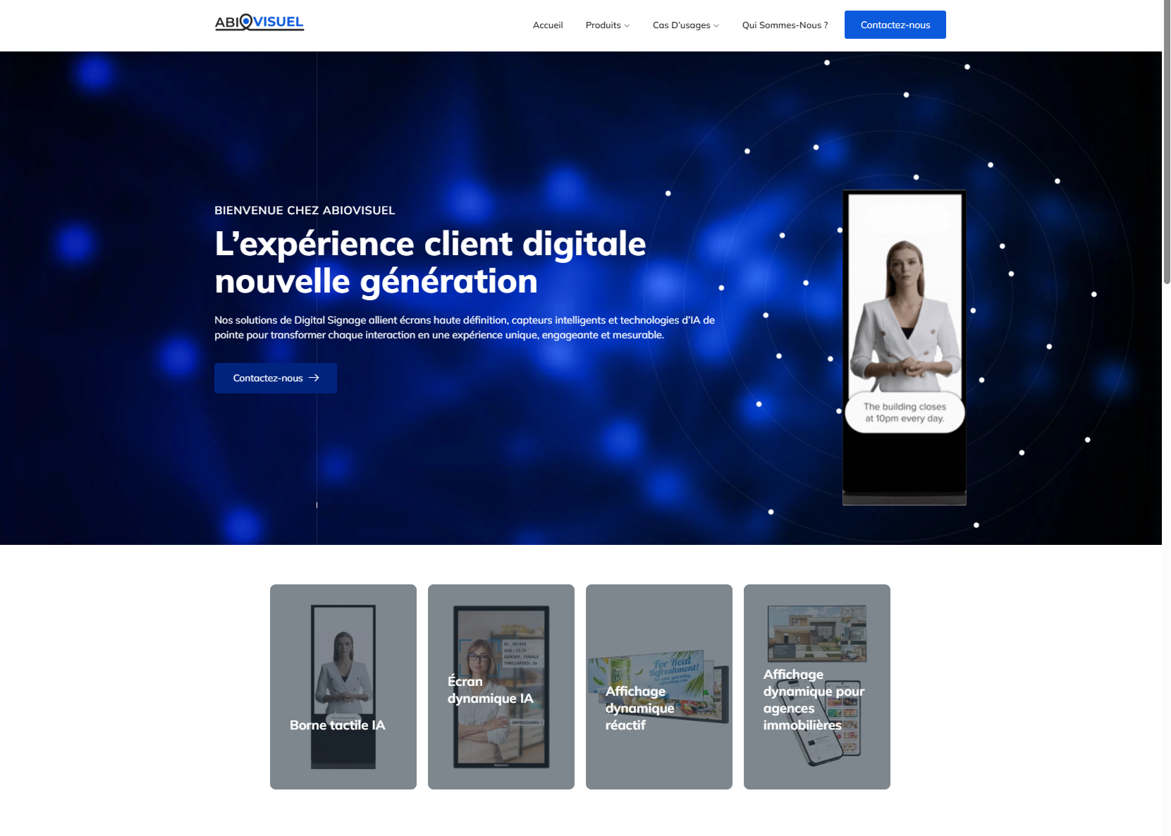 Abiovisuel affichage dynamique IA Abiovisuel affichage dynamique intelligent