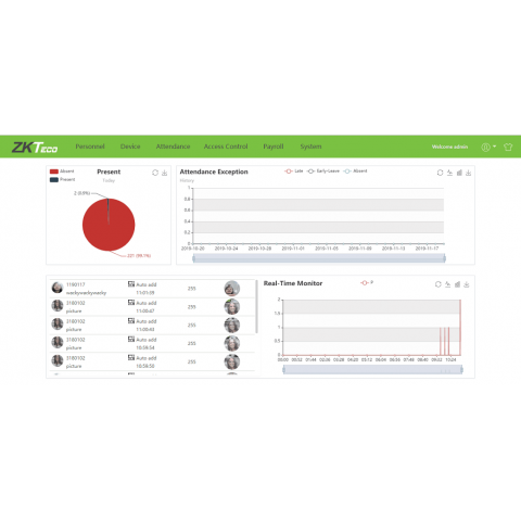 Logiciel de gestion biotime zkteco