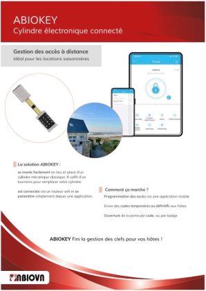 Documentation commerciale sur le cylindre connecté ABIOKEY